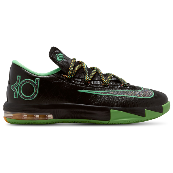 Nike KD VI - Boys' Grade School - Black/Lucid Green/Multi