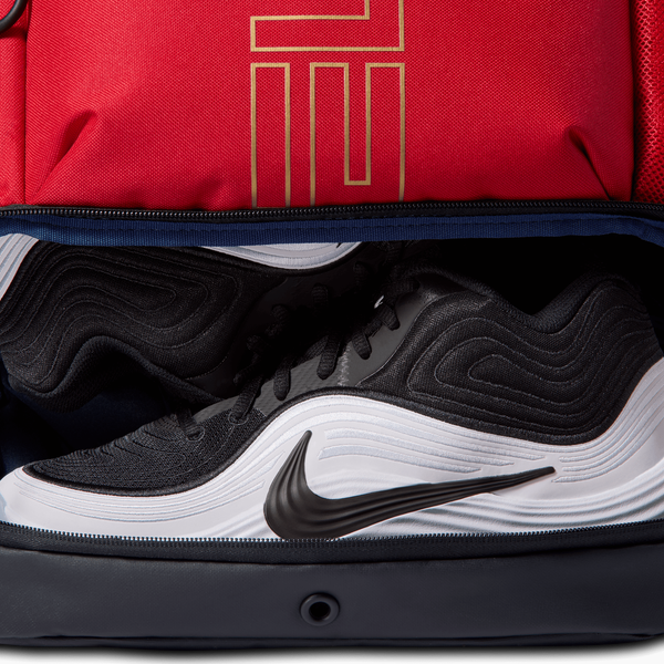 Nike Varsity Elite Backpack - Adult - Black/University Red/Metallic Gold - Image 6