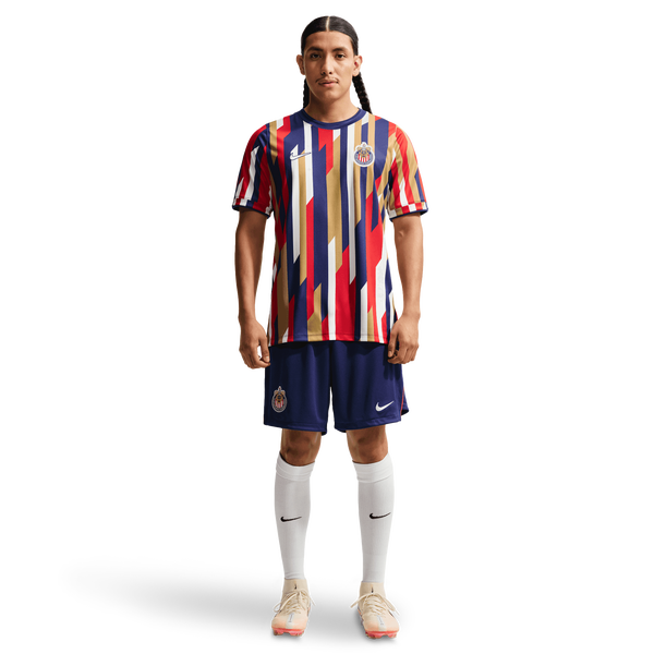 Nike CDG Dri-FIT Short Sleeve Prematch Top - Men's - Loyal Blue/White - Image 4
