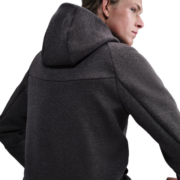 Nike Tech Fleece Full-Zip Windrunner Hoodie - Men's - Black Heather/Black - Image 2