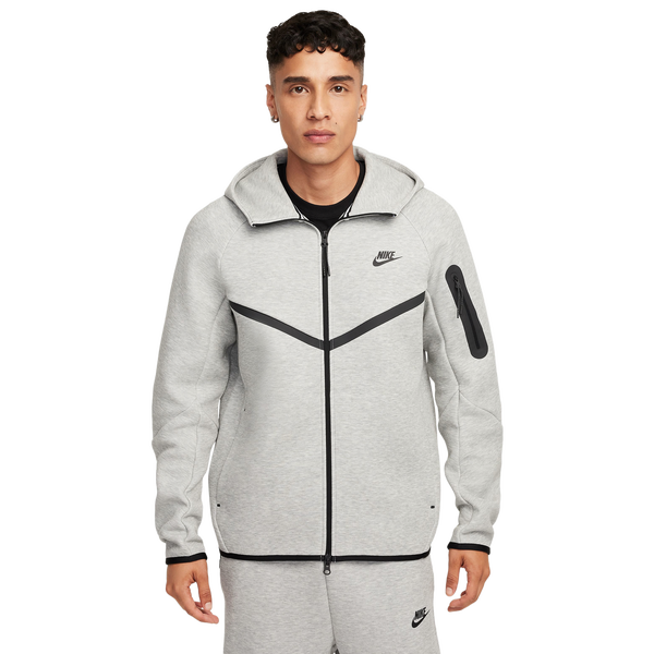 Nike Tech Fleece Full-Zip Windrunner Hoodie - Men's - Black/Dark Grey Heather - Image 2