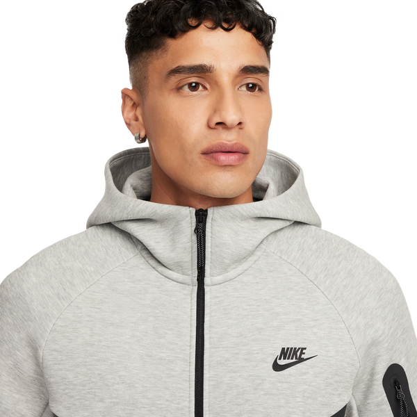 Nike Tech Fleece Full-Zip Windrunner Hoodie - Men's - Black/Dark Grey Heather - Image 4