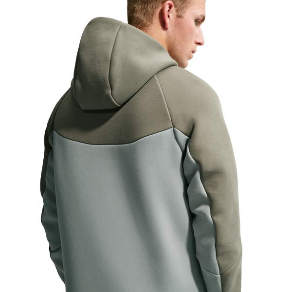 Nike Tech Fleece Full-Zip Windrunner Hoodie - Men's - Light Pumice/Black/Silver Sage - Image 4