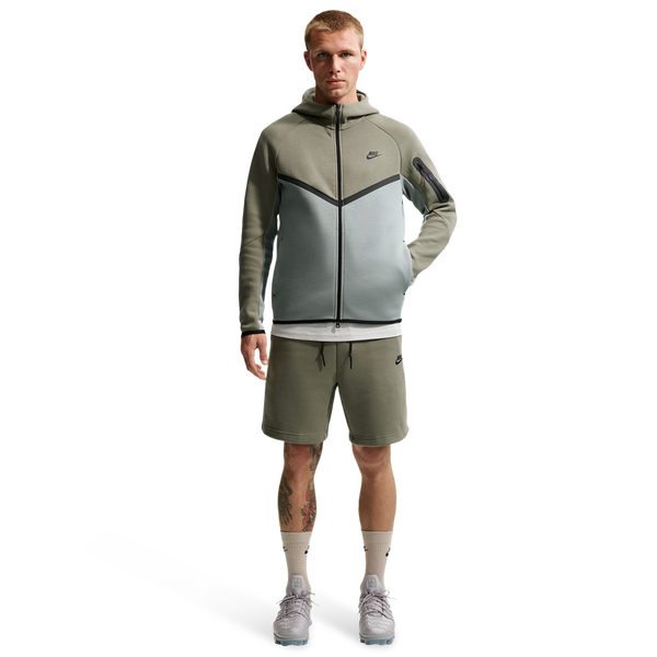 Nike Tech Fleece Full-Zip Windrunner Hoodie - Men's - Light Pumice/Black/Silver Sage - Image 6