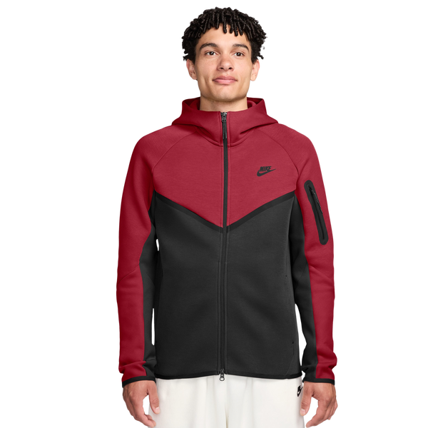 Nike Tech Fleece Full-Zip Windrunner Hoodie - Men's - Red/Black