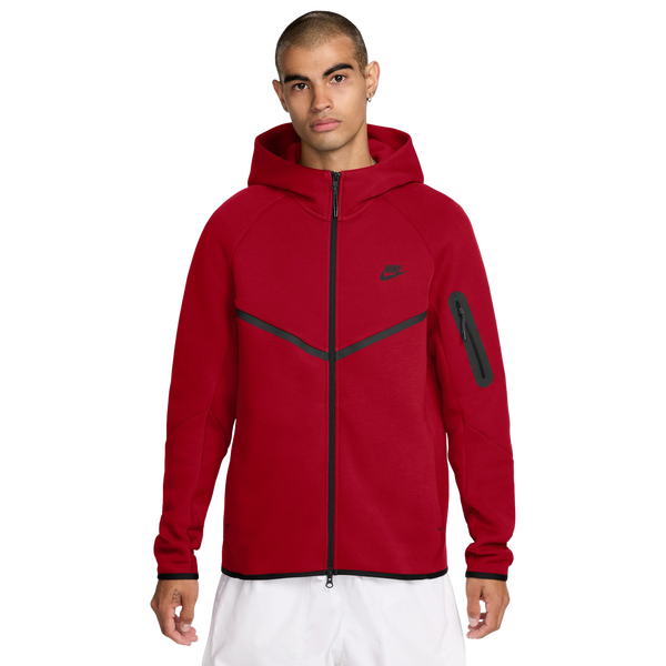 Nike Tech Fleece Full-Zip Windrunner Hoodie - Men's - Red/Black