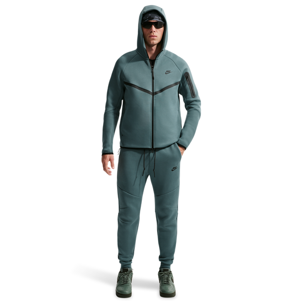 Nike Tech Fleece Jogger - Men's - Black/Green - Image 3
