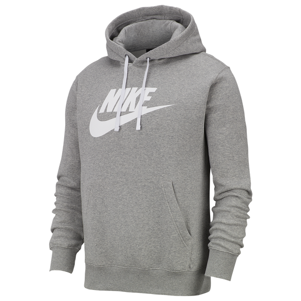 Nike GX Club Hoodie - Men's - Dark Grey Heather/White - Image 5
