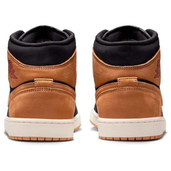 Jordan Air Jordan 1 Mid SE - Men's - Flax/Black/Varsity Red - Image 3
