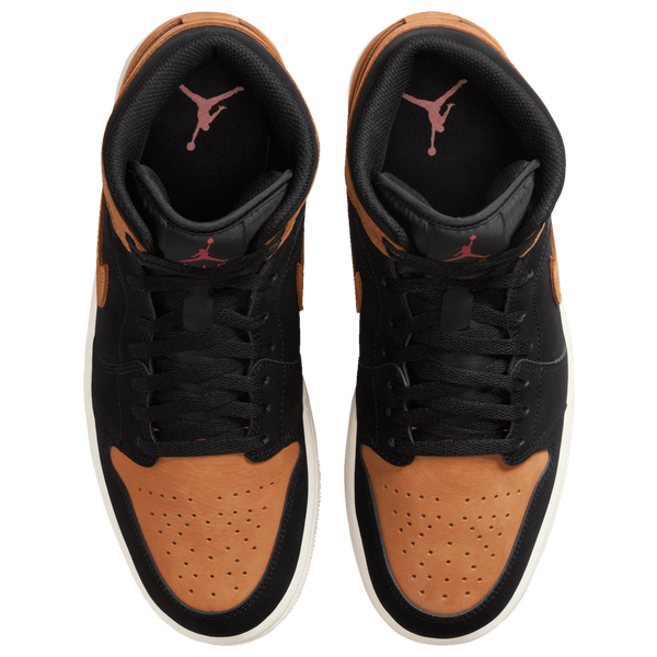 Jordan Air Jordan 1 Mid SE - Men's - Flax/Black/Varsity Red - Image 4