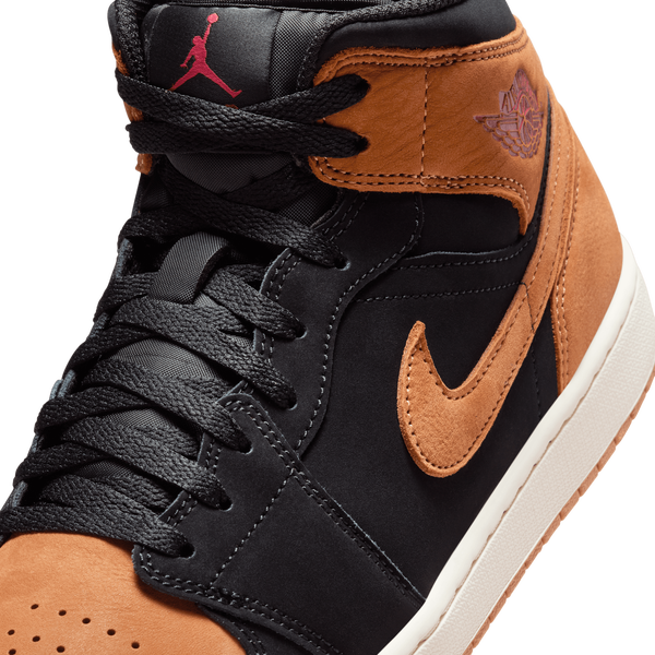 Jordan Air Jordan 1 Mid SE - Men's - Flax/Black/Varsity Red - Image 7
