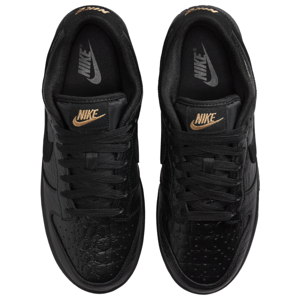Nike Dunk Low SS - Women's - Mtlc Gold/Black/Black - Image 4