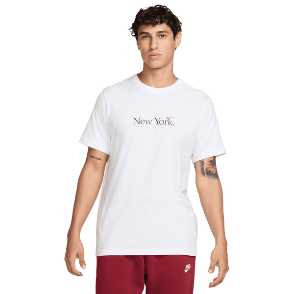 Nike NYC Short Sleeve Crew T-Shirt - Men's - White/Cosmic Clay