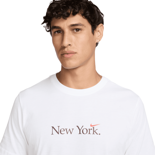 Nike NYC Short Sleeve Crew T-Shirt - Men's - White/Cosmic Clay - Image 3