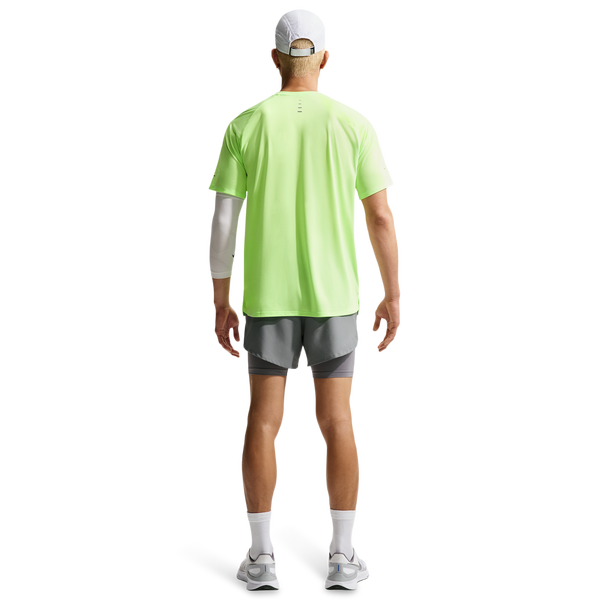 Nike Dri-FIT ADV STRIDE SS TOP - Men's - Reflective Silver/Lime Blast - Image 7
