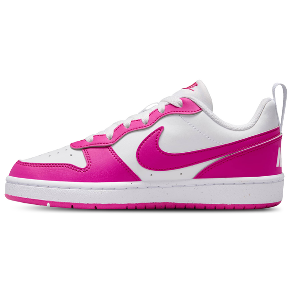 Nike Court Borough Low Recraft - Girls' Grade School - Laser Fuchsia/White - Image 2