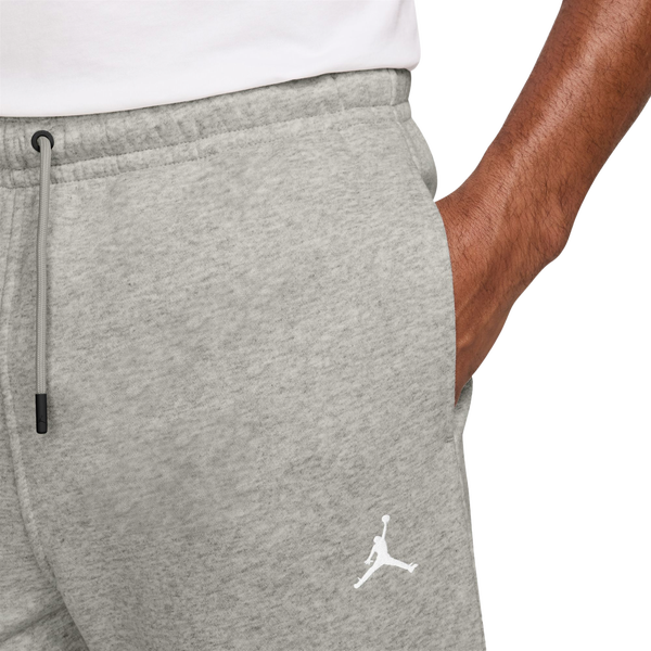 Jordan Brooklyn Fleece Pants - Men's - Heather Grey/White - Image 3