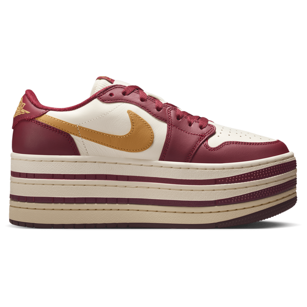 Jordan Air Jordan 1 Triple Stack - Women's - Team Red/Pale Ivory/Sanded Gold