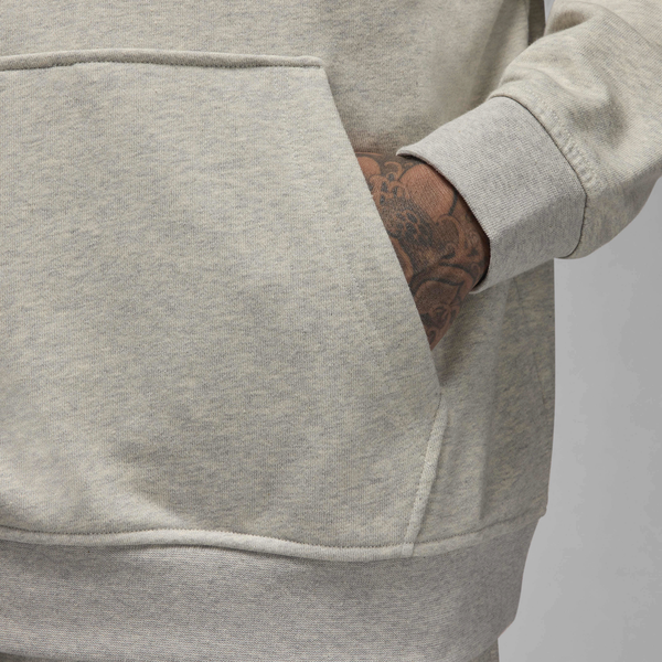 Jordan Dri-FIT Sport Crossover Fleece Pullover - Men's - White/Grey Heather - Image 3