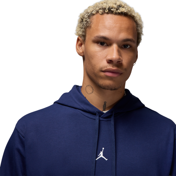 Jordan Drifit Sport Crossover Fleece Pull Over - Men's - Midnight Navy/White - Image 3