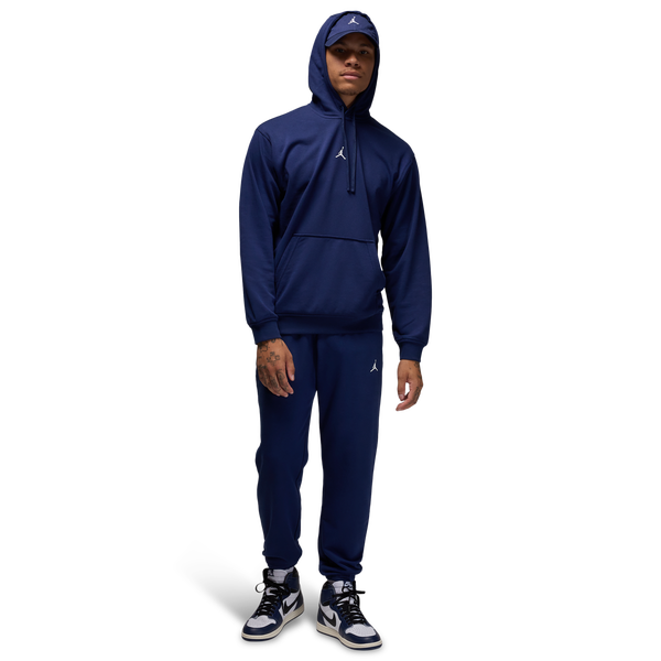 Jordan Drifit Sport Crossover Fleece Pull Over - Men's - Midnight Navy/White - Image 6