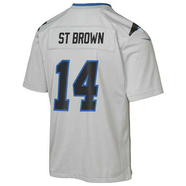 Nike Lions NFL Rival AB14 Game Jersey - Boys' Grade School - Silver - Image 3