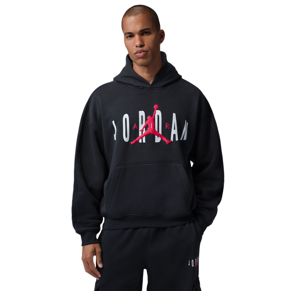 Jordan Brooklyn GFX Oversized Pullover Hoodie - Men's - Black