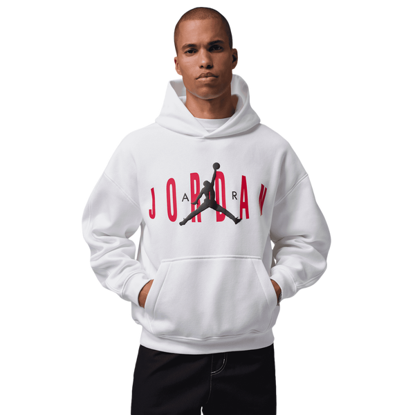 Jordan Brooklyn GFX Oversized Pullover Hoodie - Men's - White