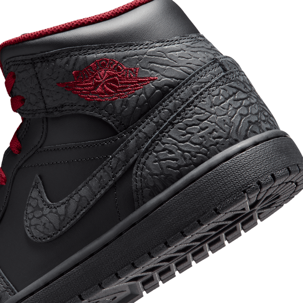 Jordan AJ 1 Mid SE - Men's - Tough Red/Black/Black - Image 8