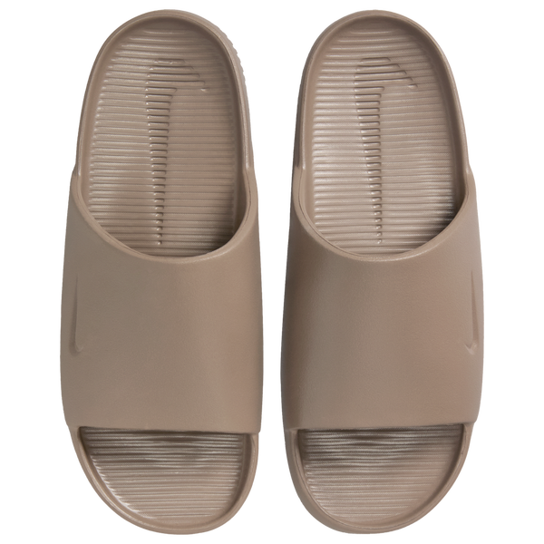 Nike Calm Slides - Women's - Mink Brown/Mink Brown/Mink Brown - Image 3