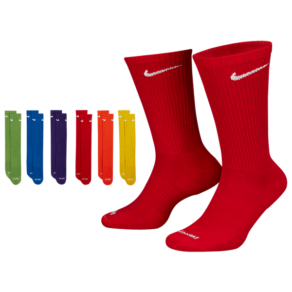 Nike 6 Pack Everyday Plus Cushioned Socks - Men's - Multi/Rainbow - Image 2