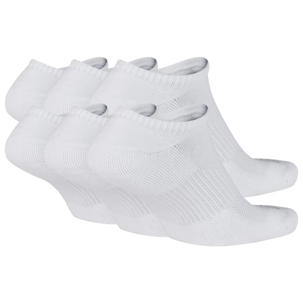 Nike 6 Pack Dri-FIT Plus No Show Socks - Men's - Black/White - Image 3