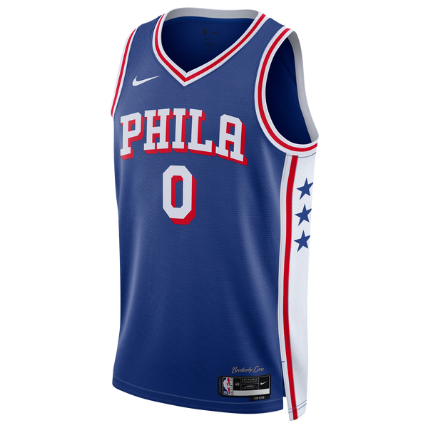 Nike NBA 76ers Swingman Icon Edition Jersey - Men's - Blue - Image 2