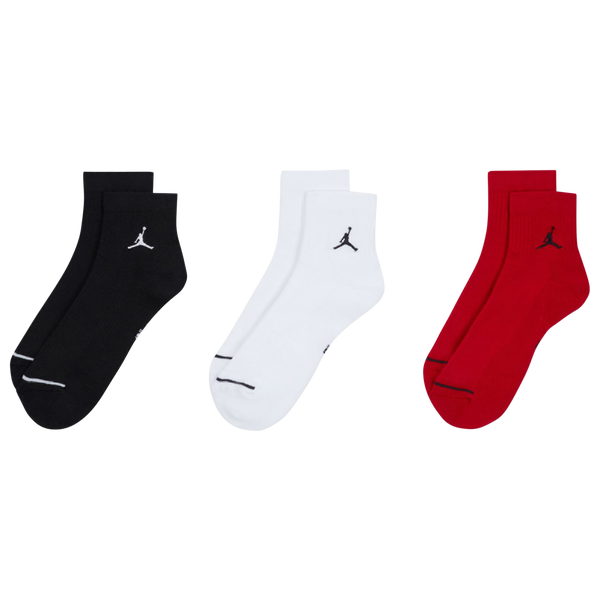 Jordan Every Day Cushioned Ankle 3 Pack - Men's - Black/White/Red - Image 3