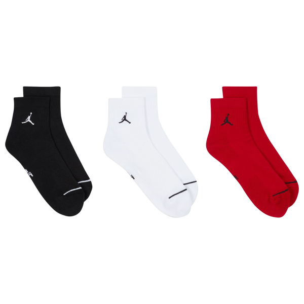 Jordan Every Day Cushioned Ankle 3 Pack - Men's - Black/White/Red - Image 4