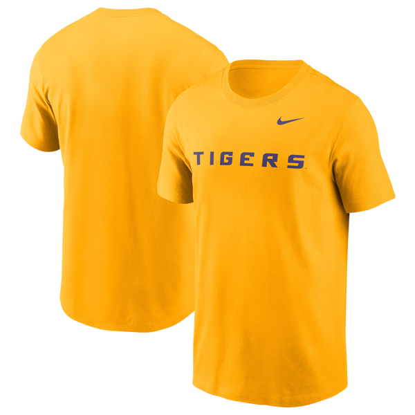 Nike LSU Primetime Evergreen Wordmark T-Shirt - Men's - Gold