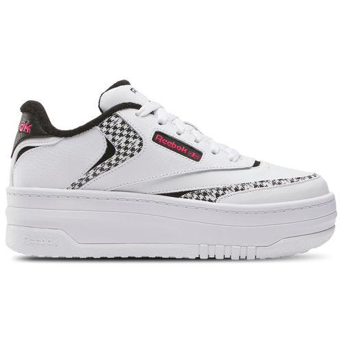 Reebok Club C Extra - Girls' Grade School - Black/Bold Pink/White